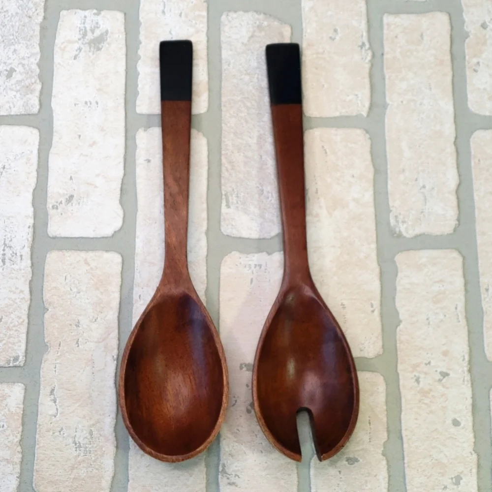 💥Set of 2 wooden spoon salad sets